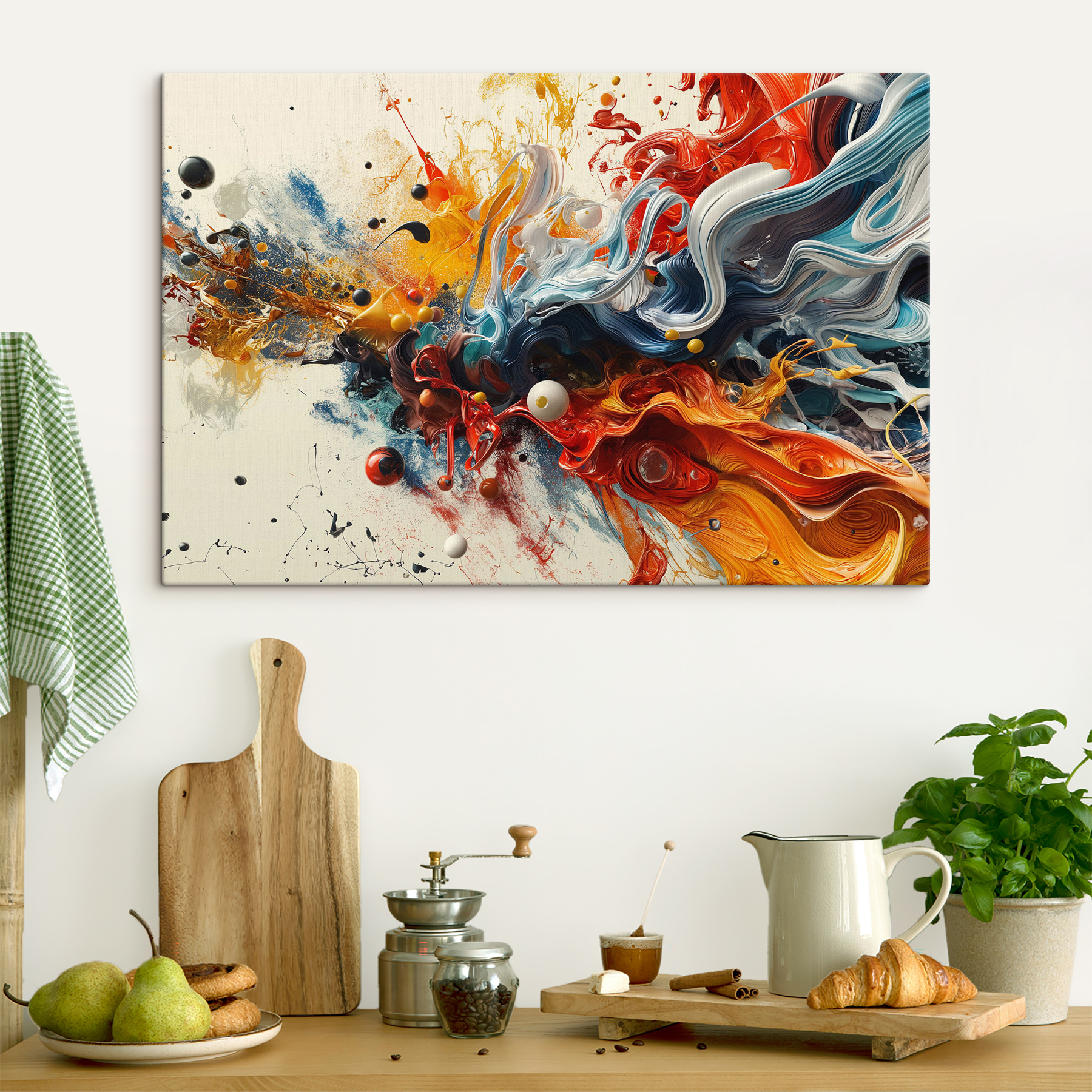 A colorful paint splashing A colorful paint splashing