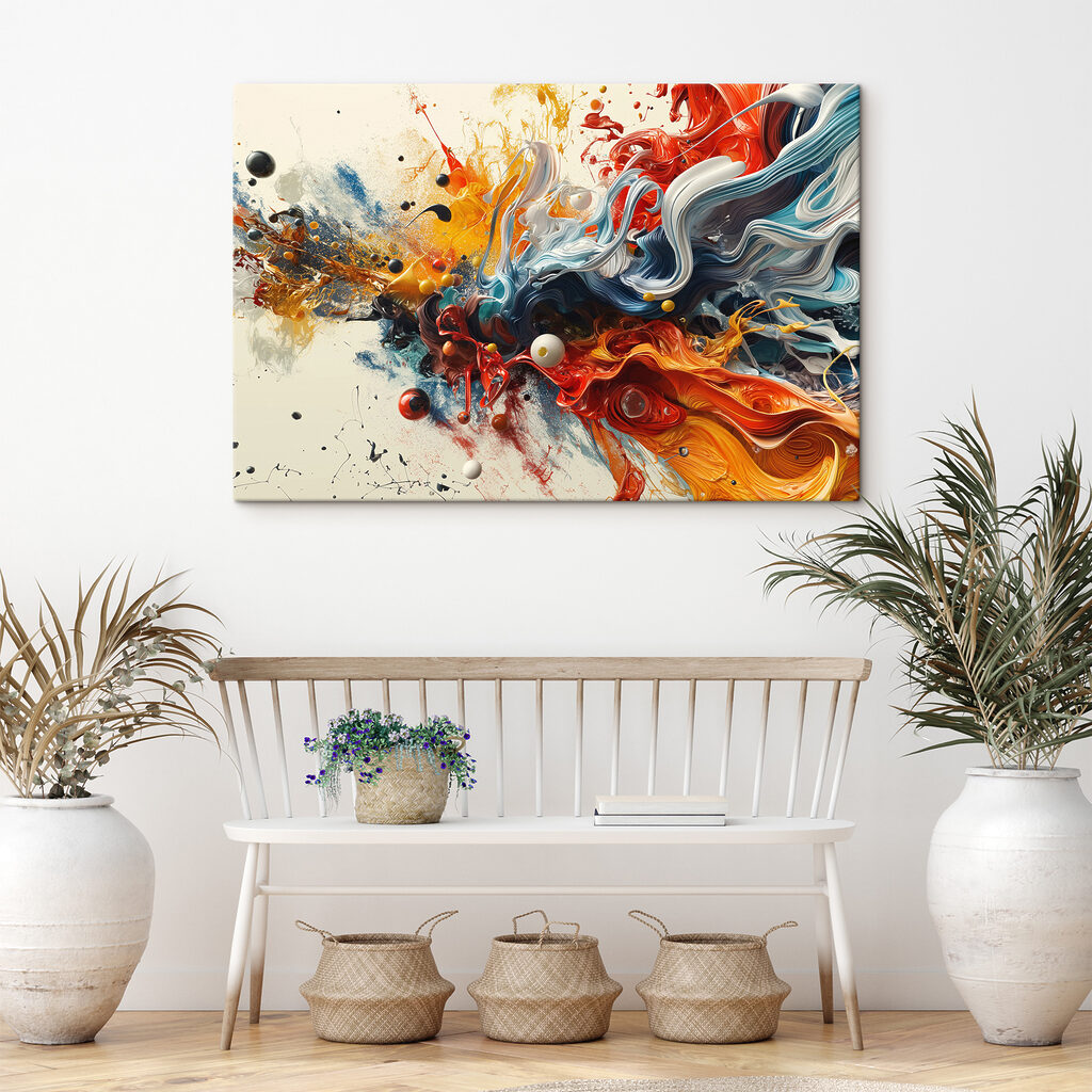 A colorful paint splashing A colorful paint splashing