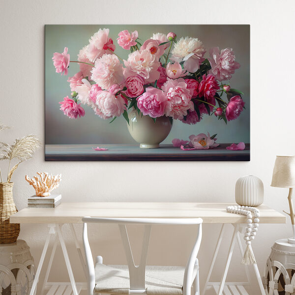 Quadri Quadri Un vaso di fiori rosa (COD: s38458)