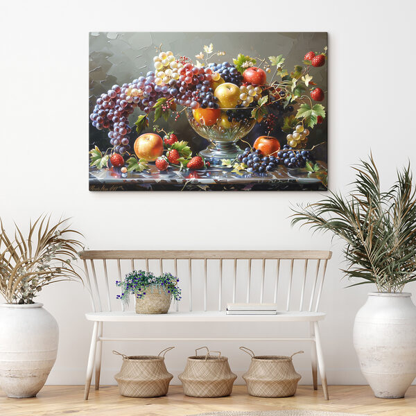Quadri Quadri Un dipinto raffigurante della frutta in una ciotola (COD: s38467)