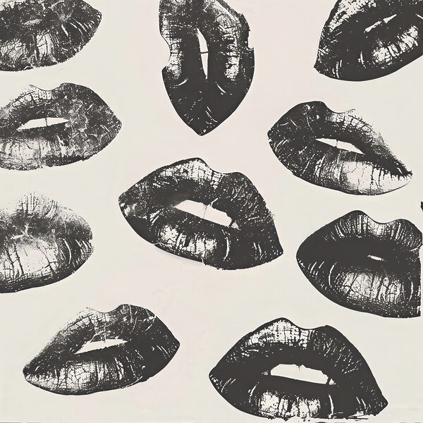 A group of lips prints