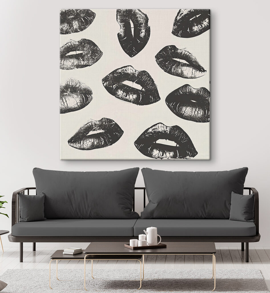 A group of lips prints