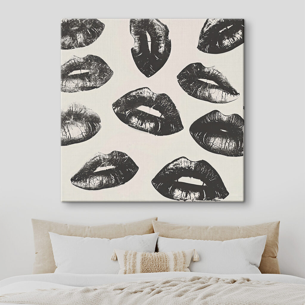 A group of lips prints