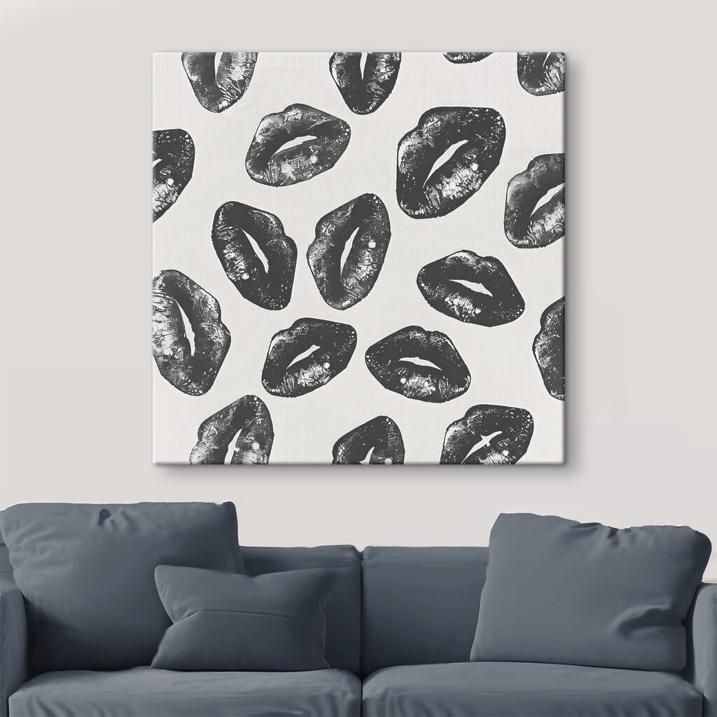 A group of lips prints