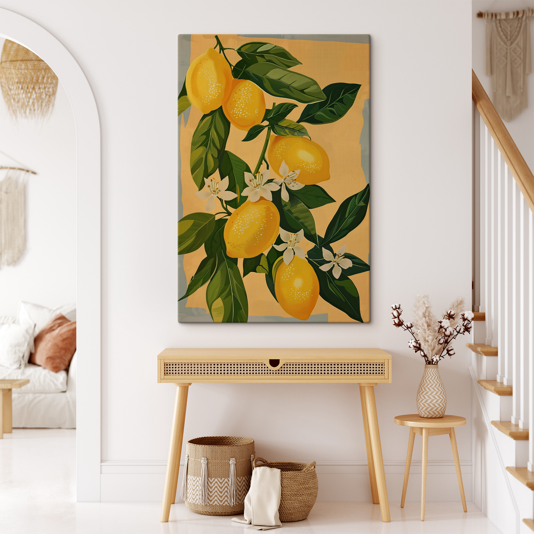 A lemons on a branch
