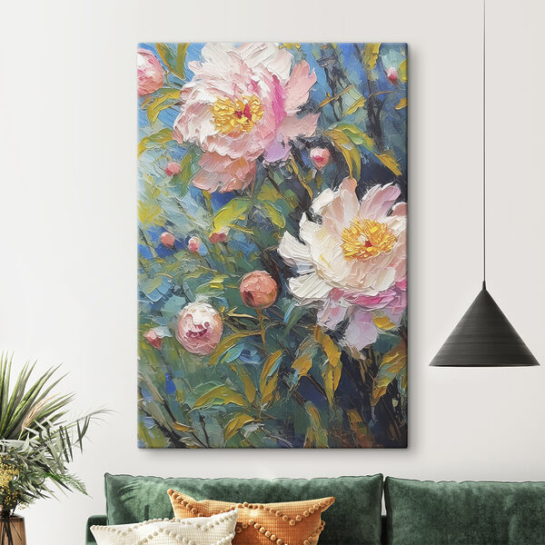Quadri Quadri Un dipinto raffigurante dei fiori su un ramo (COD: s38497)