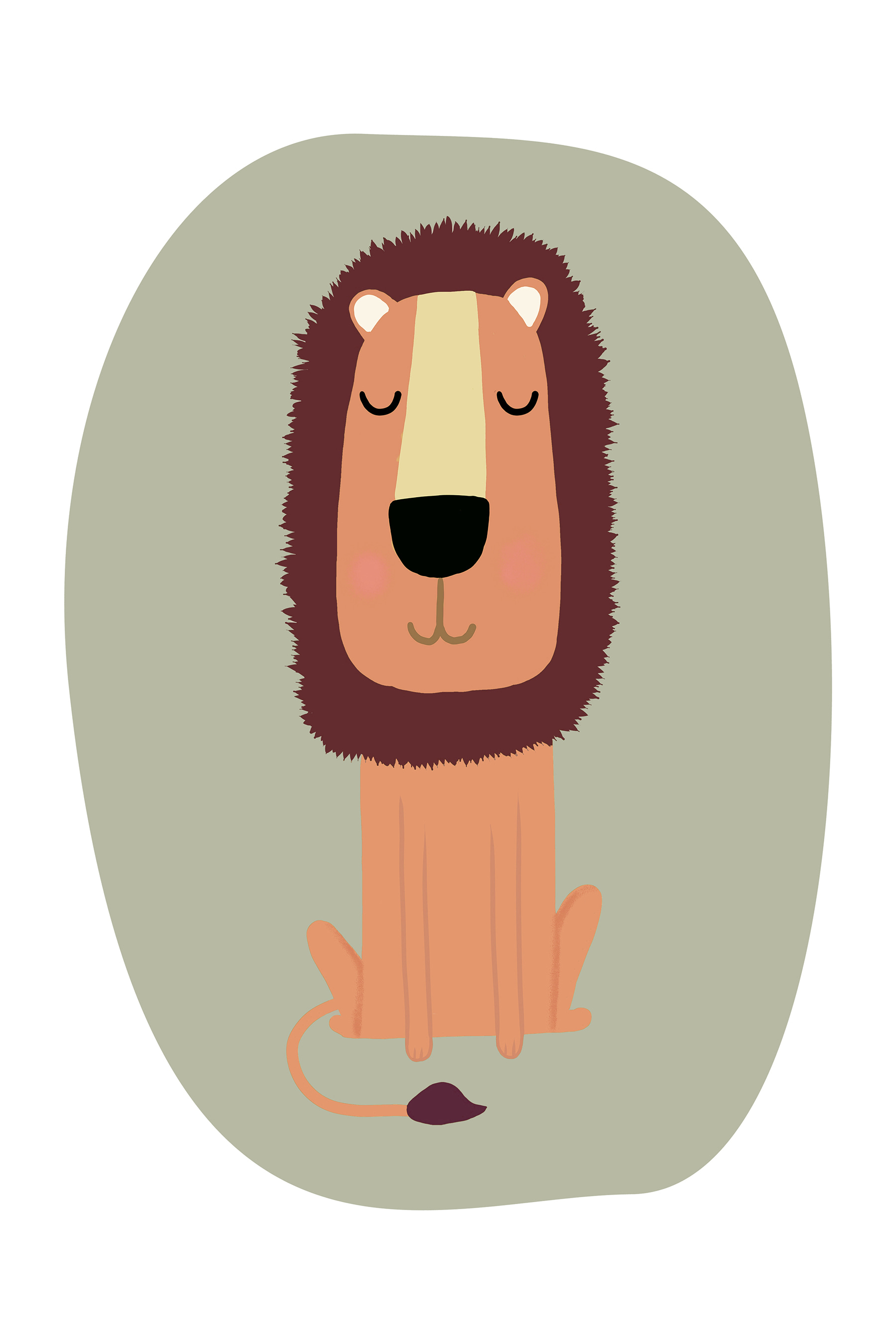 A cartoon of a lion
