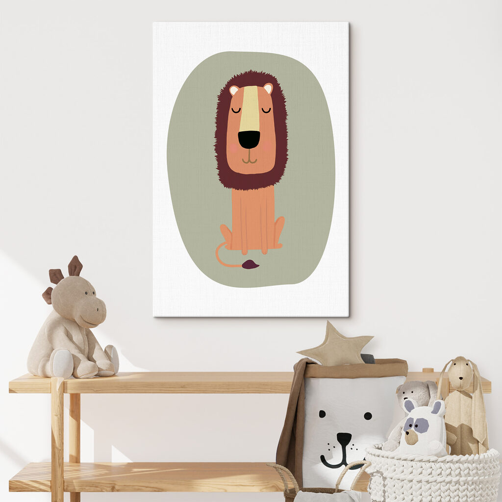 A cartoon of a lion