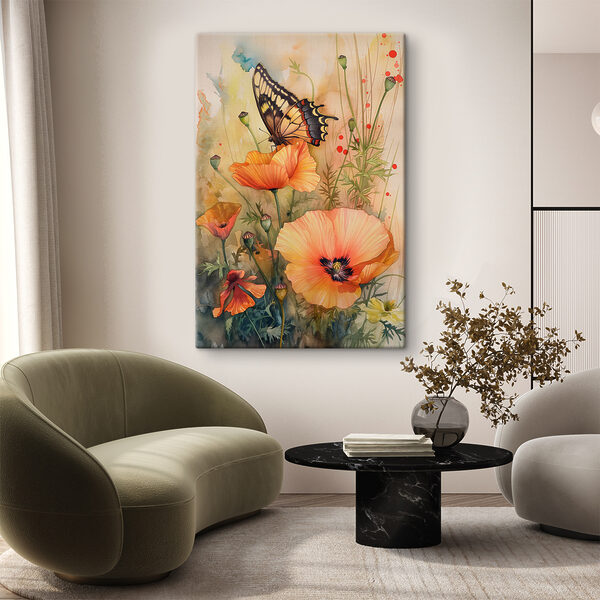 Quadri Una farfalla sui fiori (COD: s38521) Quadri Quadri Una farfalla sui fiori (COD: s38521)