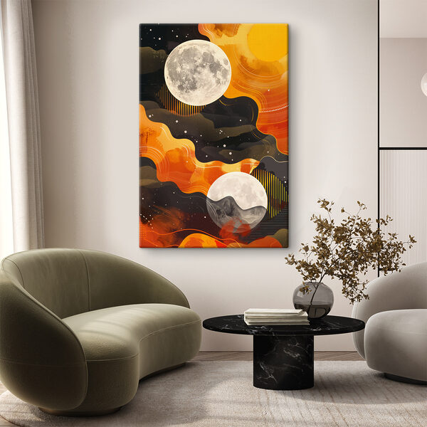 Quadri Quadri La luna e le nuvole nel cielo (COD: s38522)