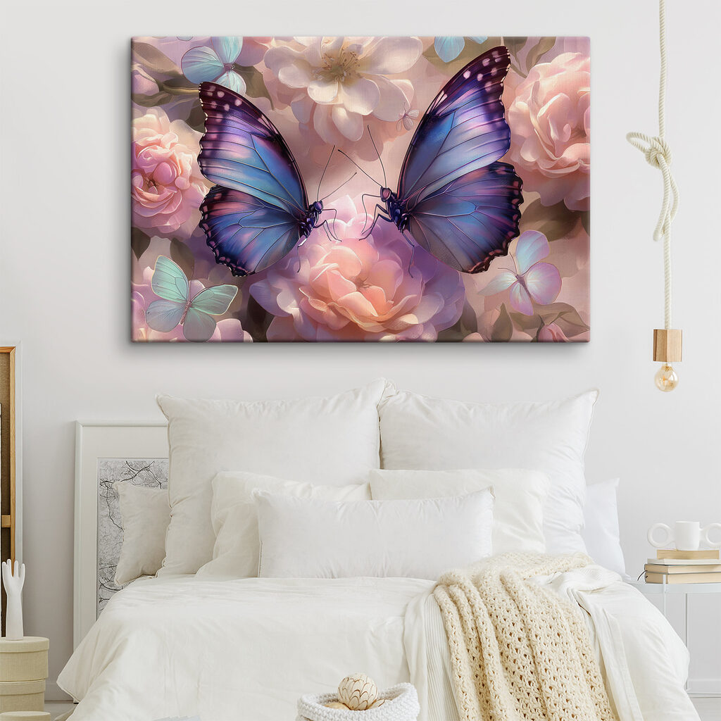 Two butterflies on a flower