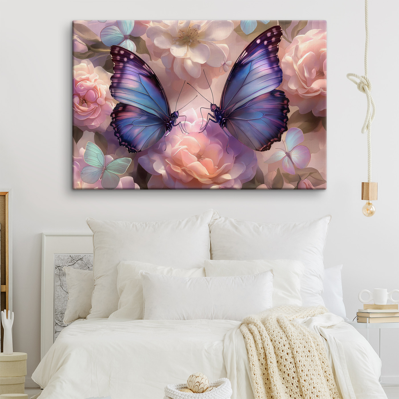 Two butterflies on a flower