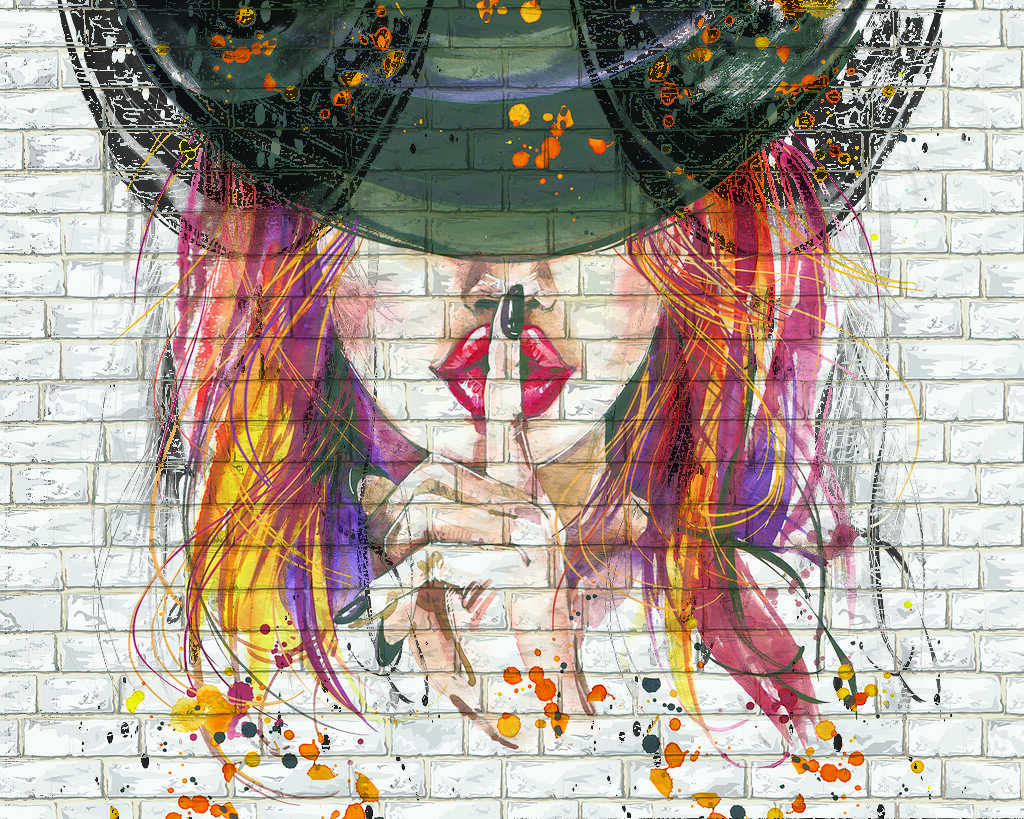 Pittura di una donna con cappello Pittura di una donna con cappello