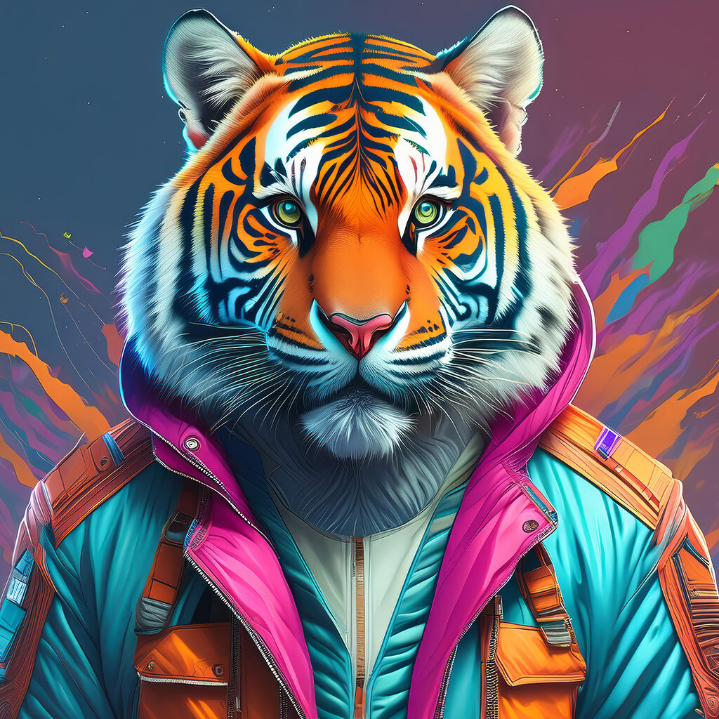 A tiger in a jacket A tiger in a jacket