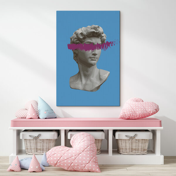 Quadri Una statua di un uomo con una linea viola (COD: s38560v3) Quadri Quadri Una statua di un uomo con una linea viola (COD: s38560v3)