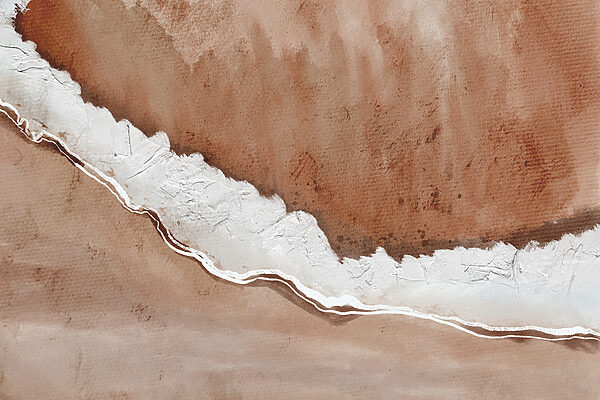 A watercolor painting of a beach A watercolor painting of a beach