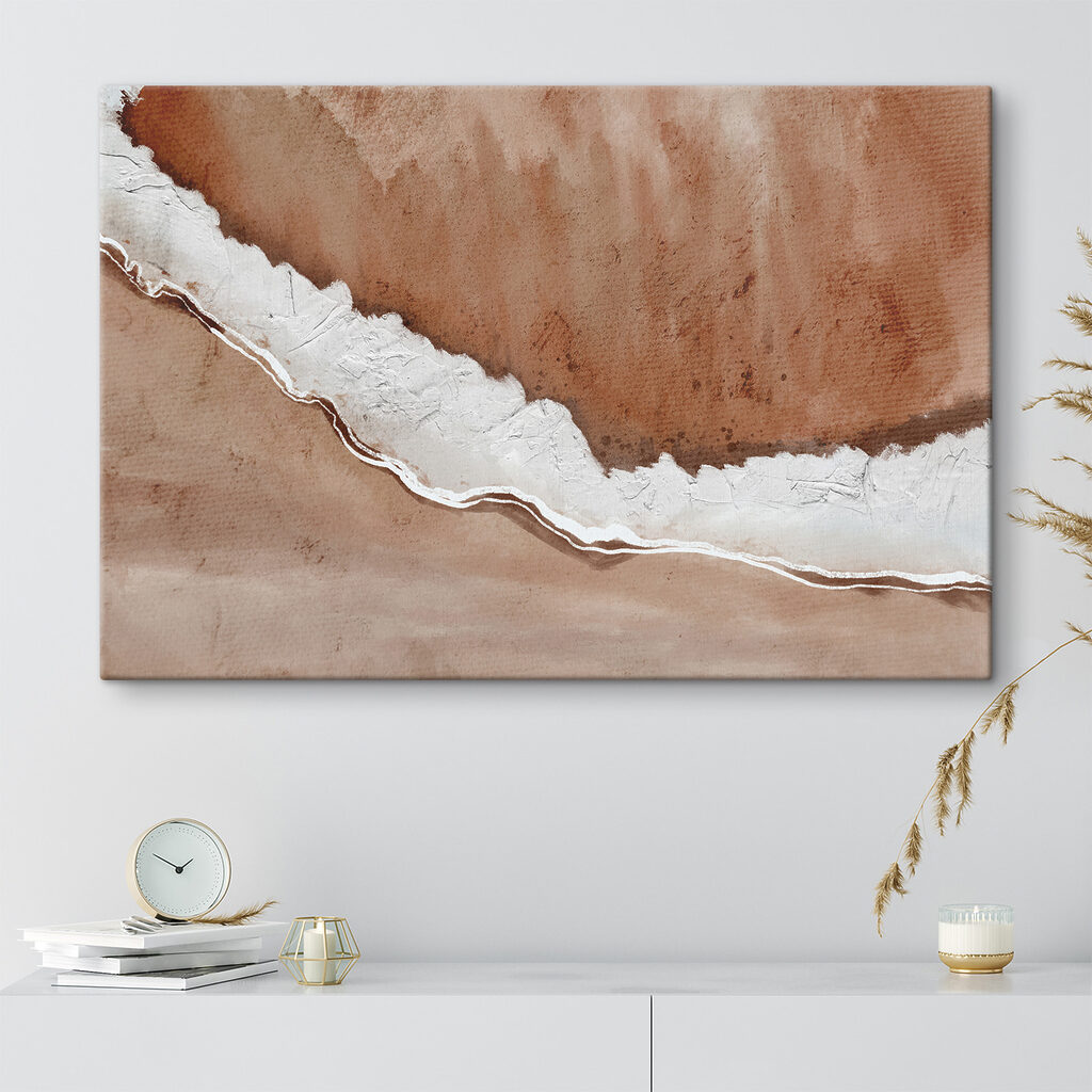 A watercolor painting of a beach A watercolor painting of a beach