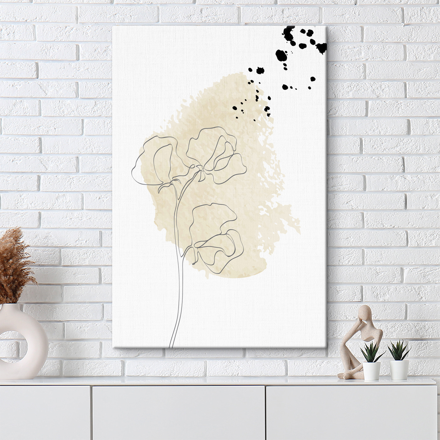 A drawing of a flower