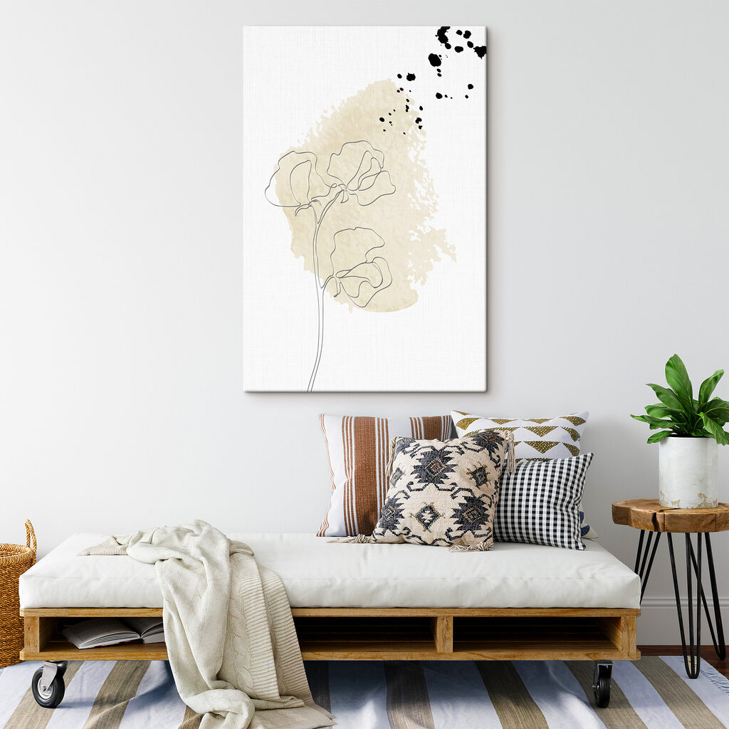 A drawing of a flower