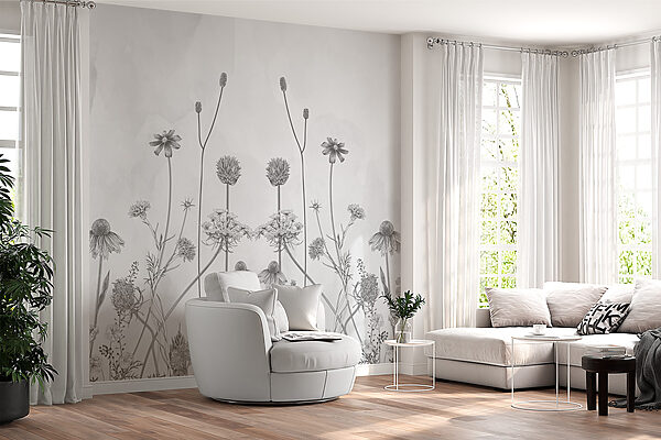 Un disegno di fiori e piante Un disegno di fiori e piante
