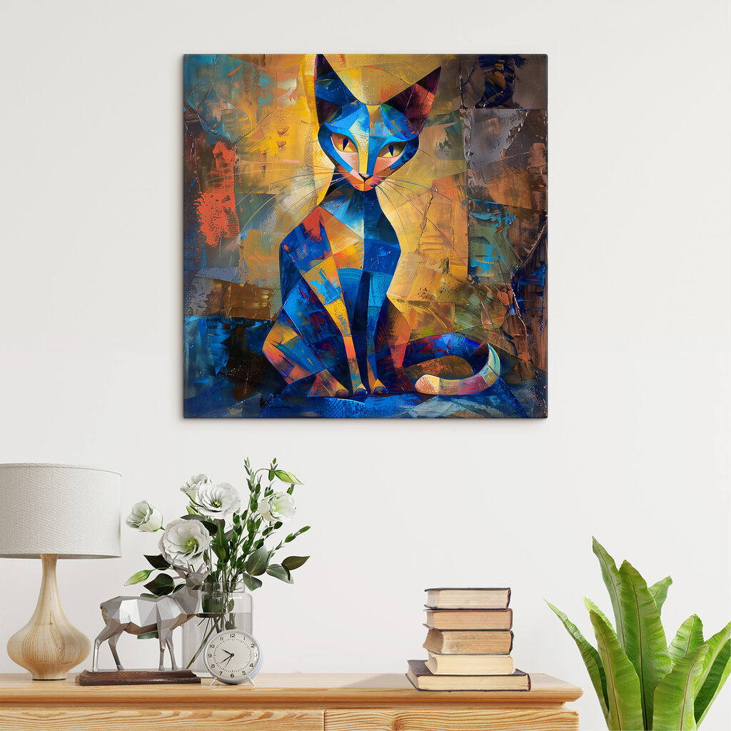 A cat sitting on a surface