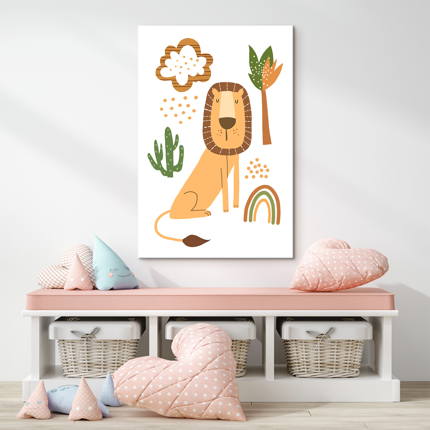 A lion and a rainbow