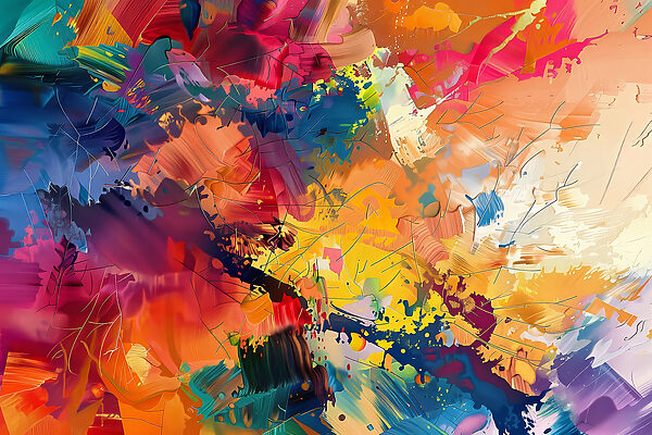 A colorful painting of different colors A colorful painting of different colors