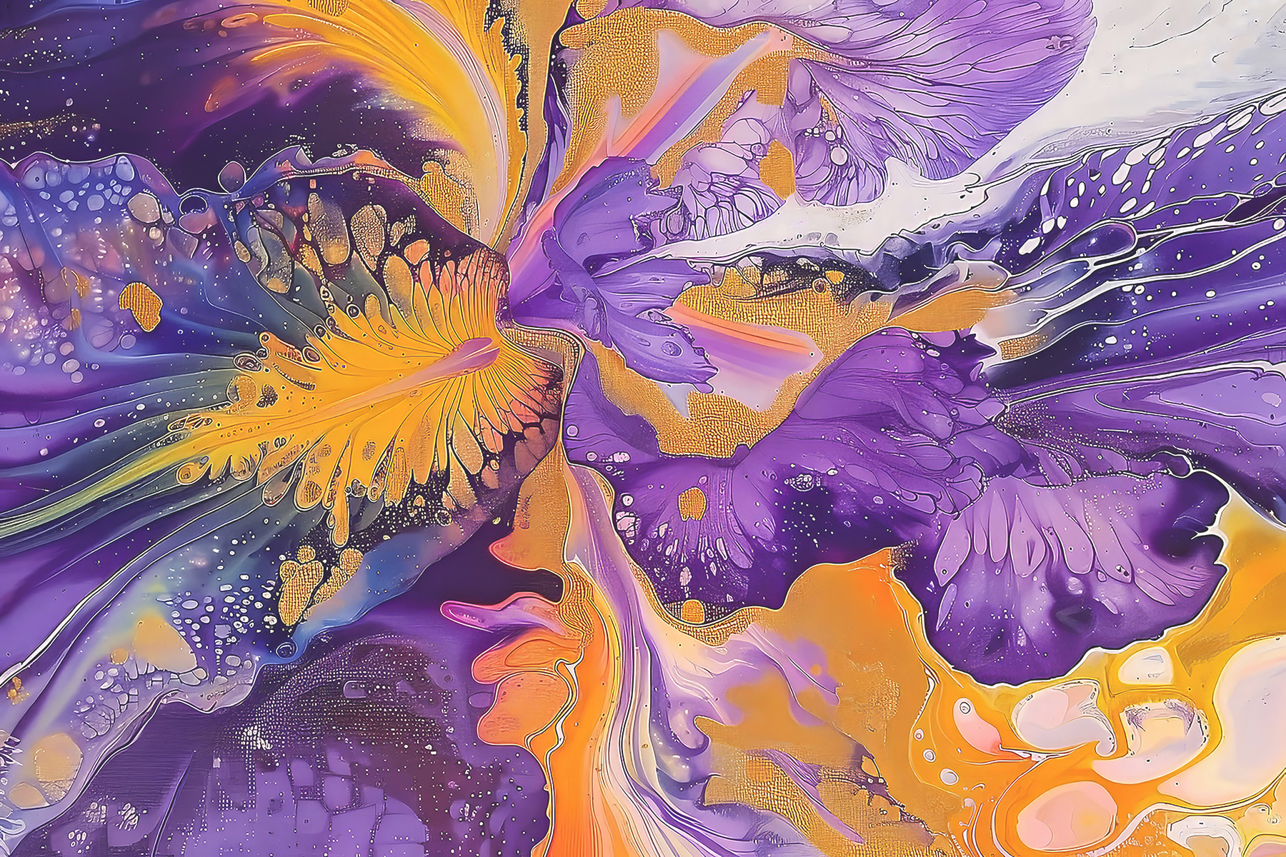A close up of a painting A close up of a painting