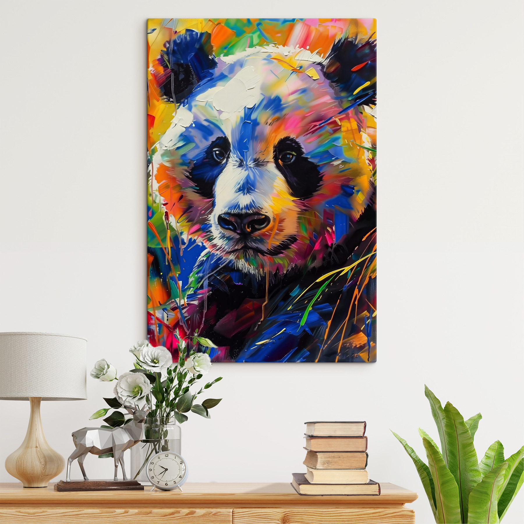 A painting of a panda