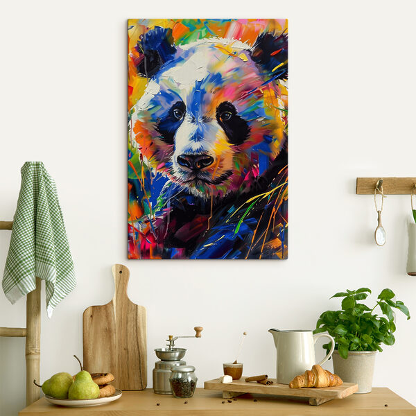 A painting of a panda