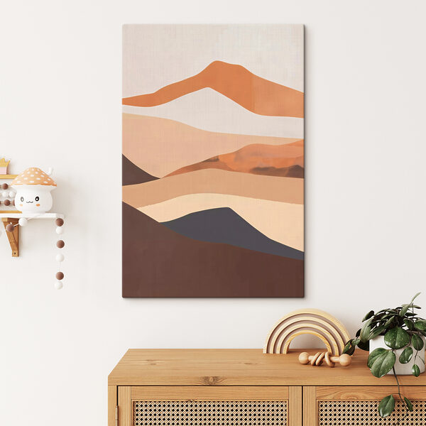 A painting of a desert landscape