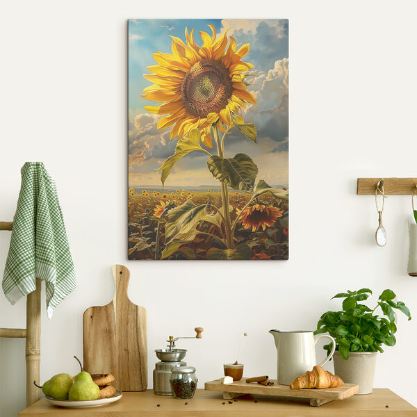 Quadri Un girasole in un campo (COD: s38753) Quadri Quadri Un girasole in un campo (COD: s38753)