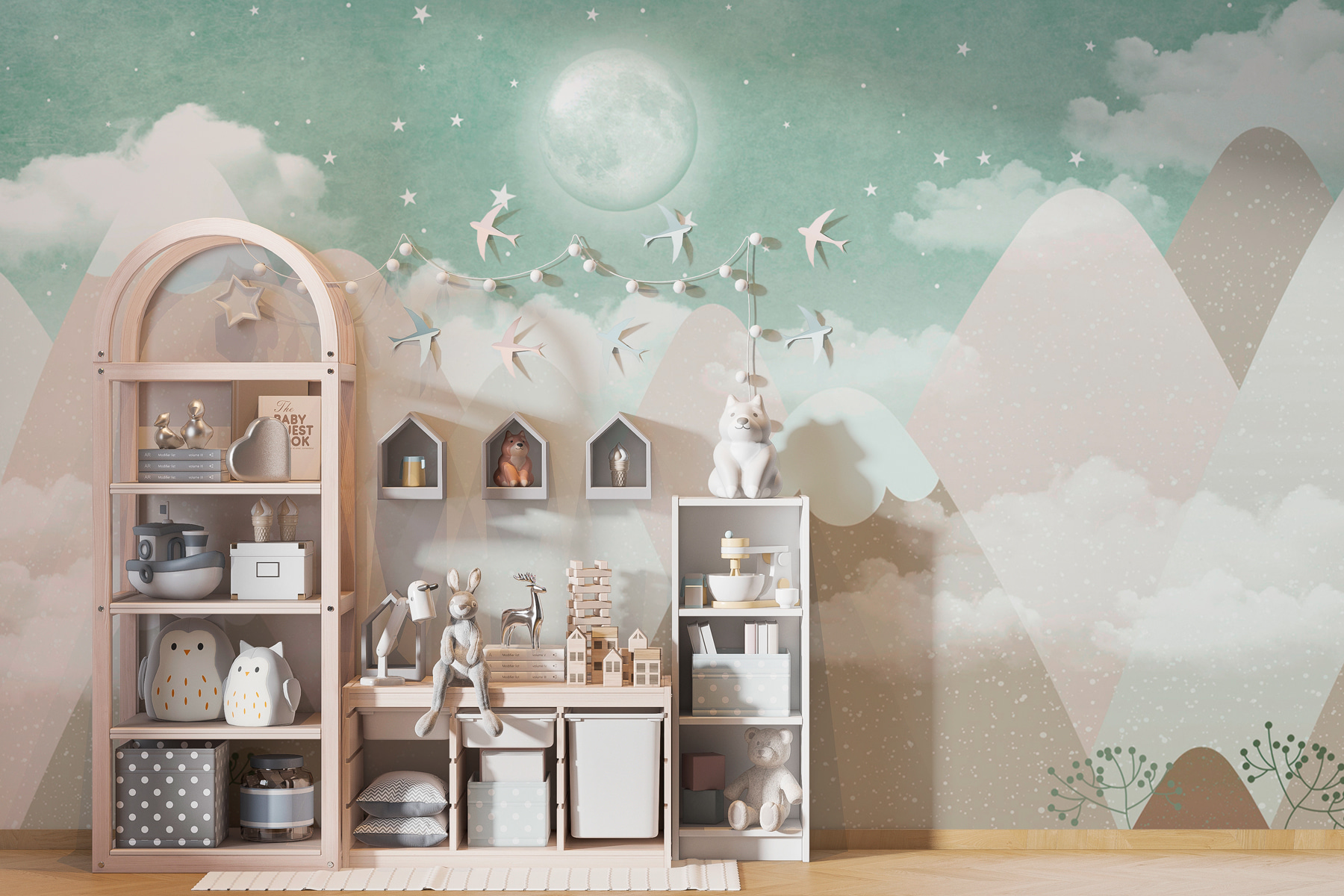 Una luna su montagne e nuvole w00374v3pir1mr - Una luna su montagne e nuvole - tegory