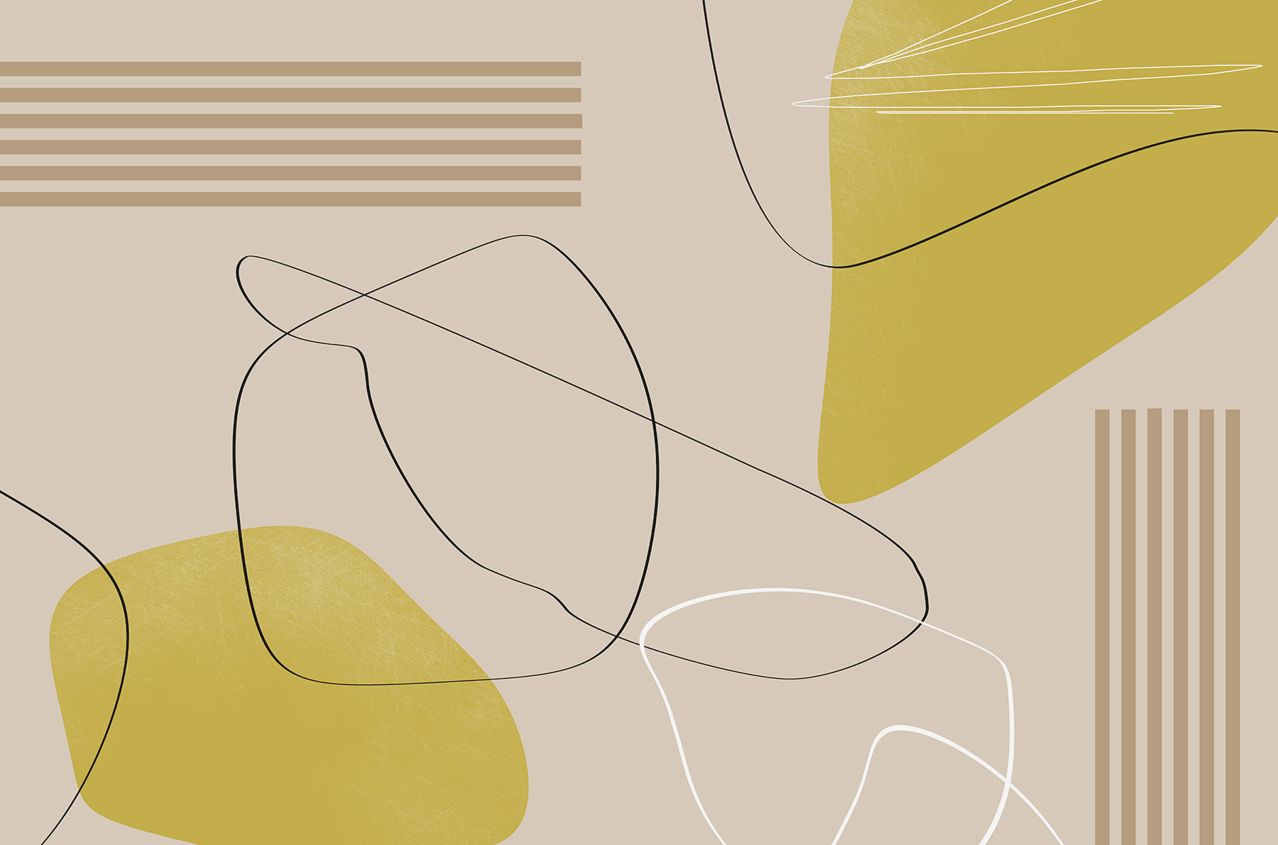w00724p - Linee gialle e nere su sfondo beige - tegory