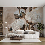 Carta da parati Un primo piano di fiori