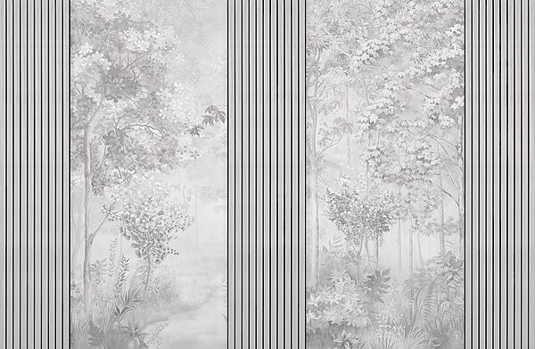 Una parete con una linea verticale alta Una parete con una linea verticale alta