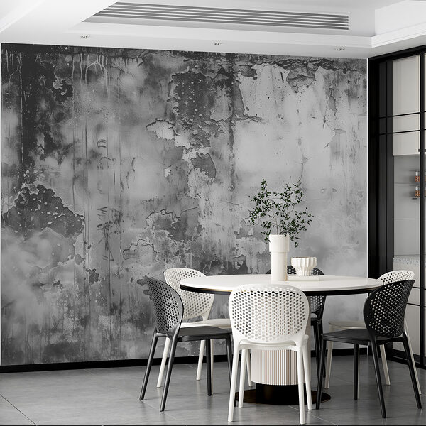 Una foto in bianco e grigio di un muro Una foto in bianco e grigio di un muro