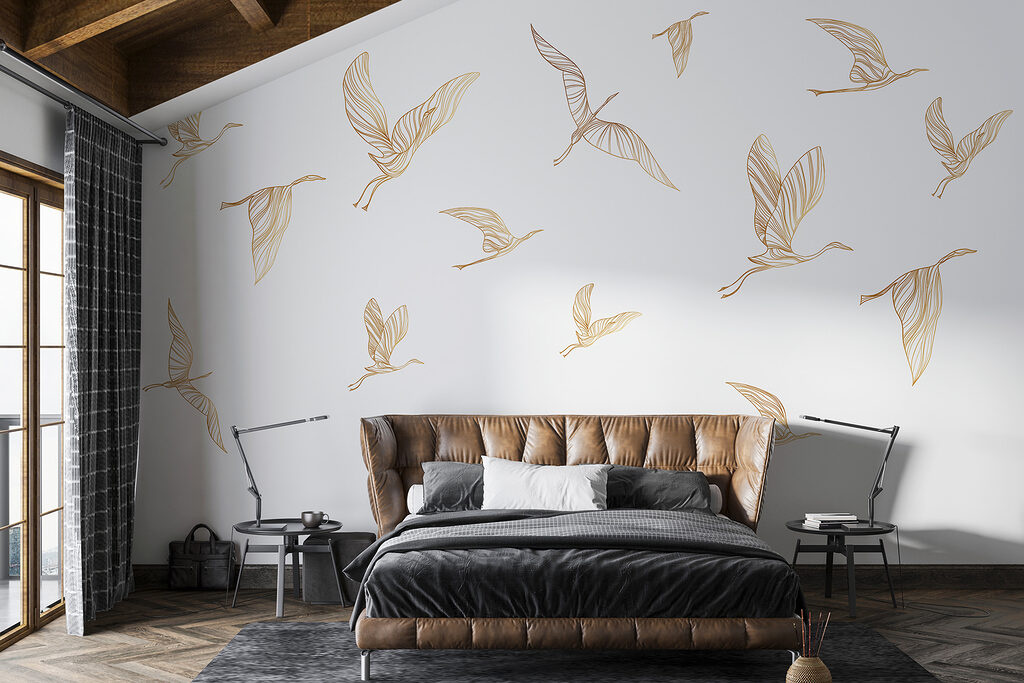 A group of birds flying