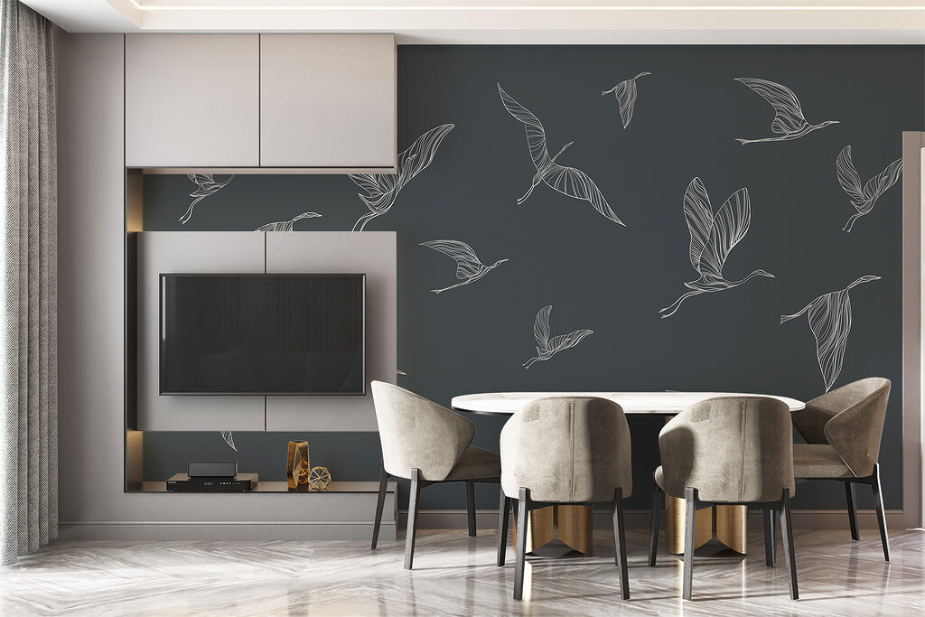 A group of birds flying A group of birds flying