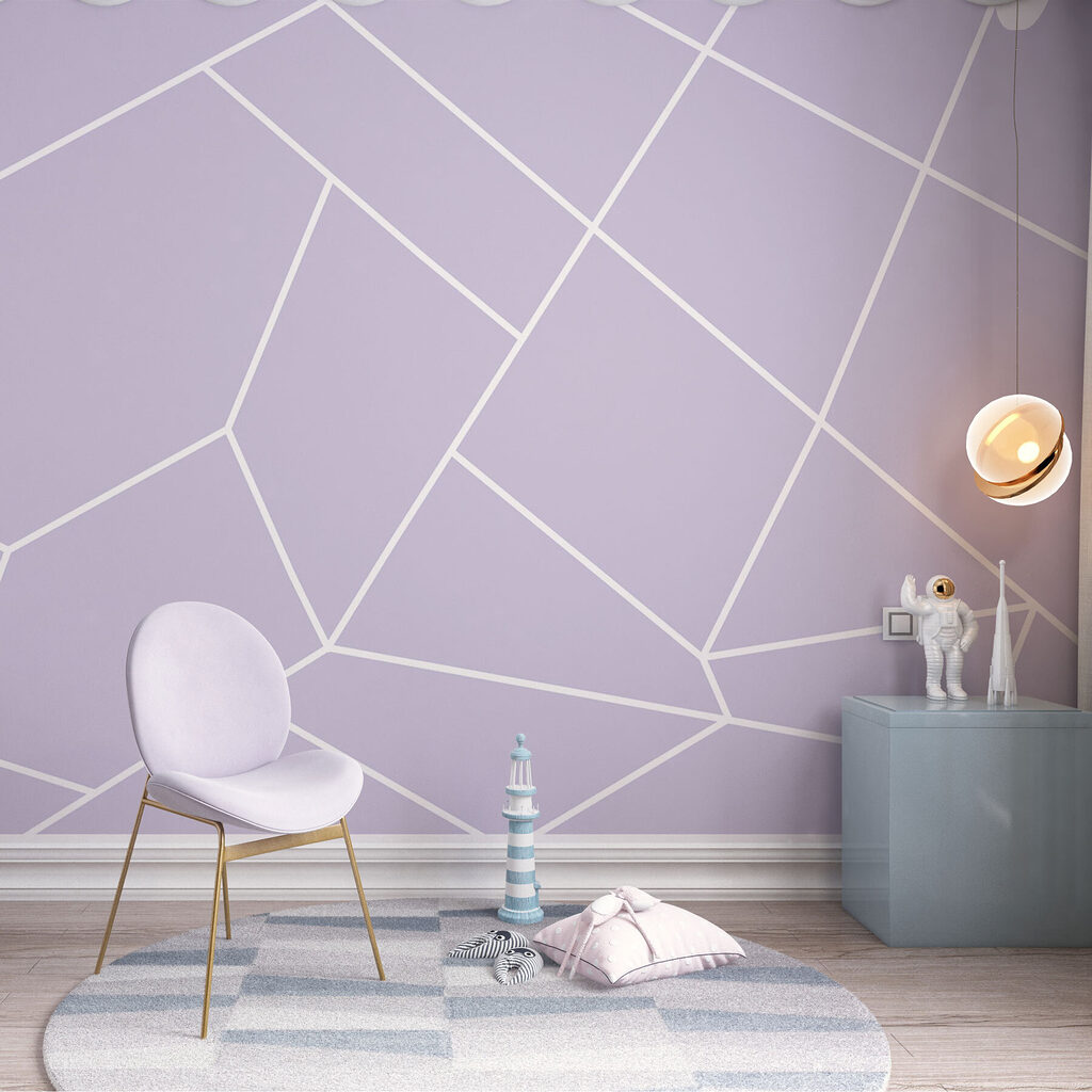 A purple background with white lines A purple background with white lines