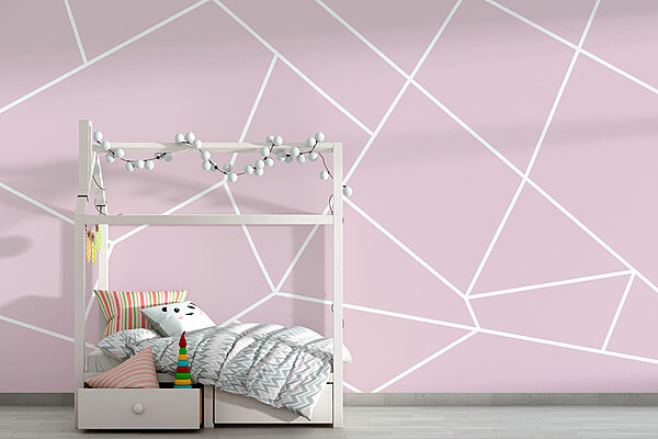 A pink and white background