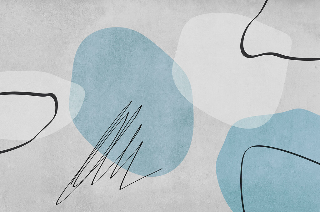 A blue and white abstract art A blue and white abstract art