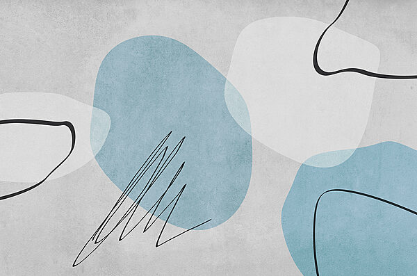 A blue and white abstract art A blue and white abstract art