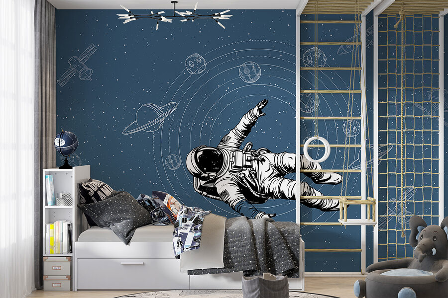 Un astronauta che fluttua nello spazio
