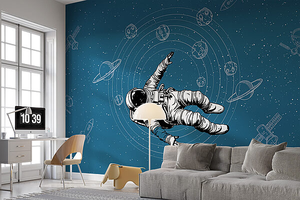 Un astronauta che fluttua nello spazio Un astronauta che fluttua nello spazio