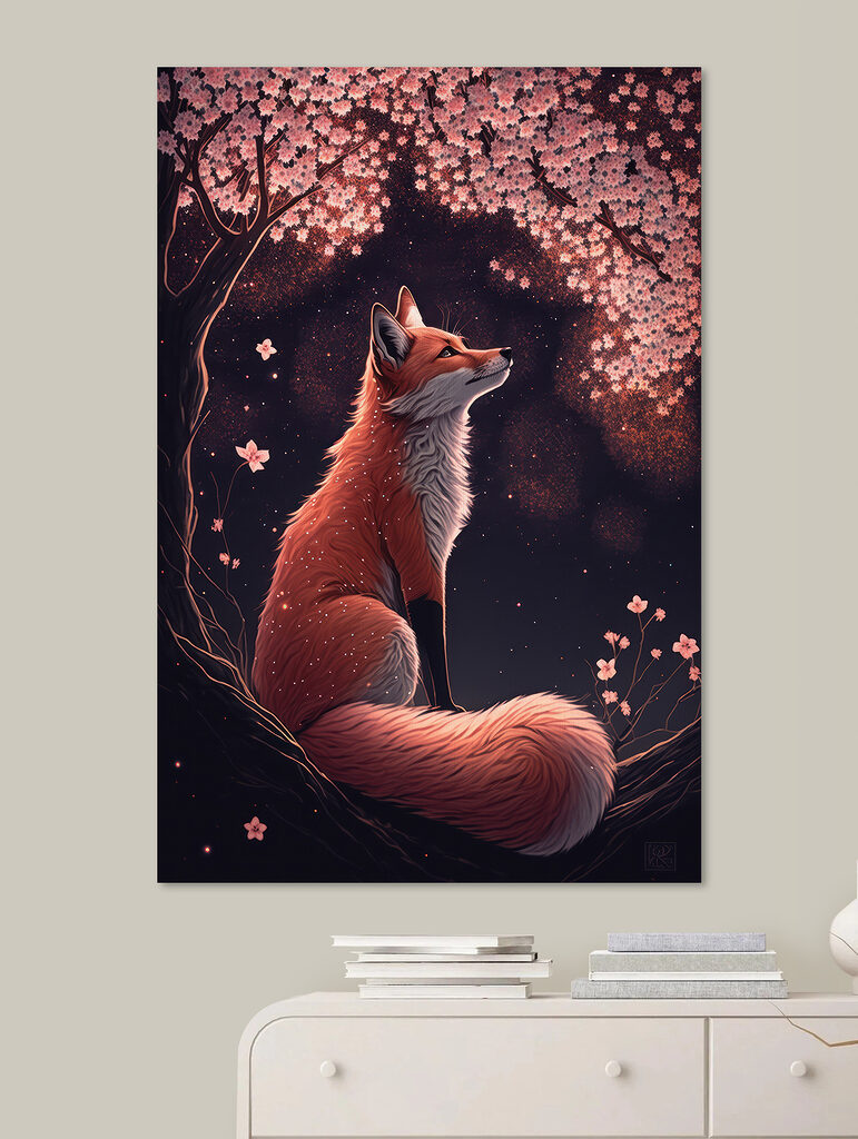 A fox sitting in a tree