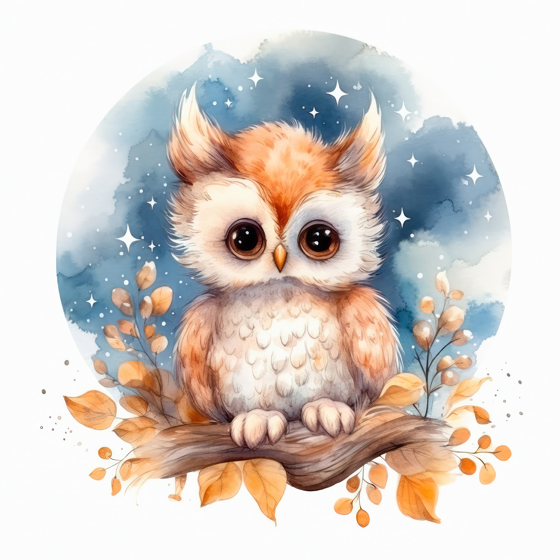An owl on a branch