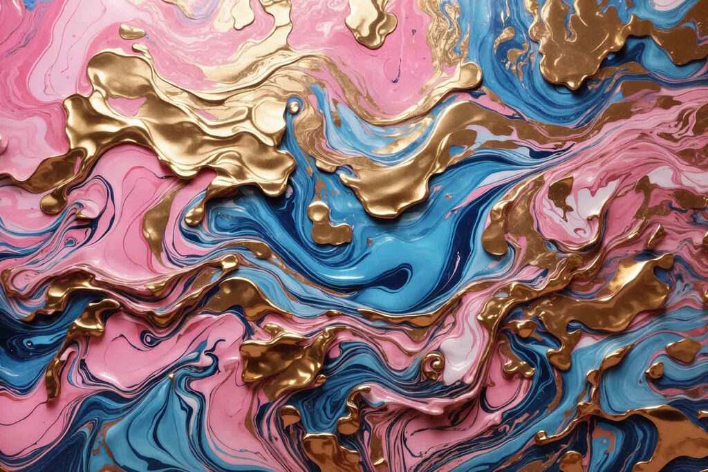 Fluid dance of colors and shapes Fluid dance of colors and shapes