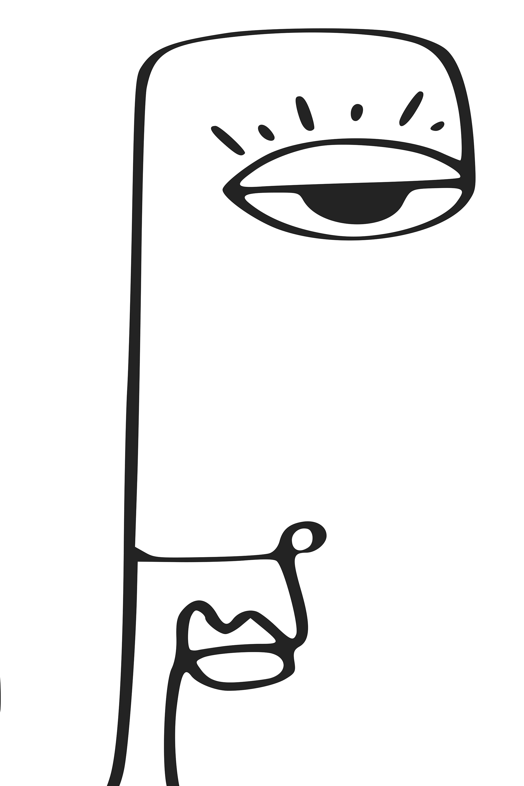 A black and white drawing of a person's face