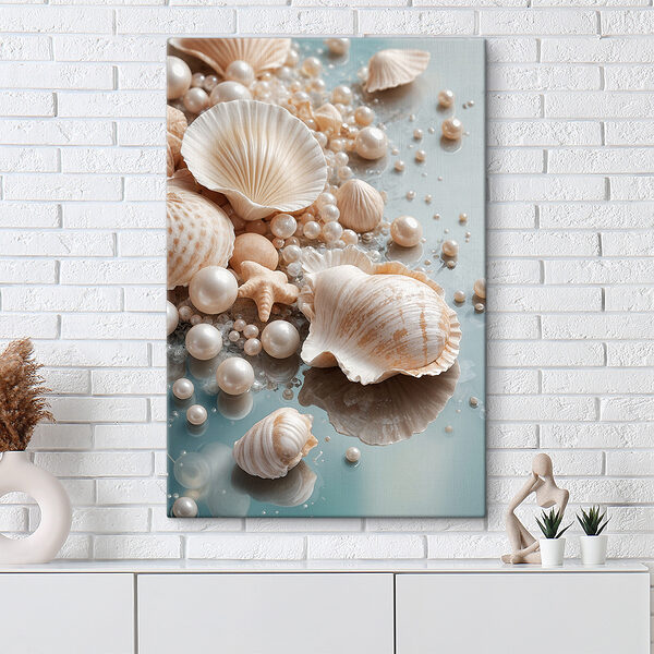 A group of shells and pearls